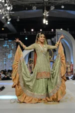 Bridal Mint Green & Gold Farshi Gharara Set