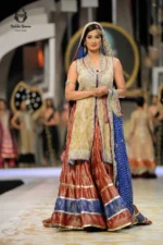 Bridal Cream Gold & Rust Red Gharara Set
