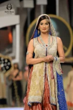 Bridal Cream Gold & Rust Red Gharara Set - Image 2