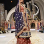 Bridal Royal Blue & Crimson Red Jacket Set