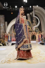 Bridal Royal Blue & Crimson Red Jacket Set