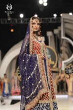 Bridal Royal Blue & Crimson Red Jacket Set - Image 2