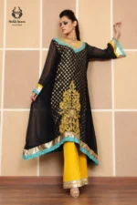 Formal Black Gold Polka Jacquard & Mustard Yellow Suit