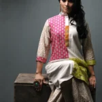 Gul Mahal Multi-Color Block Printed Kurti & Wide Pants Set