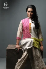 Gul Mahal Multi-Color Block Printed Kurti & Wide Pants Set