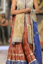 Runway Gold & Rust Multi-Color Bridal Sharara Set - Image 2