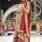 Runway Crimson Red & Tea Pink Heavily Embellished Bridal Set