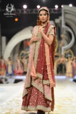 Runway Crimson Red & Tea Pink Heavily Embellished Bridal Set