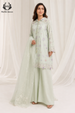 Floral Chikan Kari Suit - Image 2
