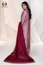 Embroidered Long Suit – Mauve & Deep Plum - Image 4