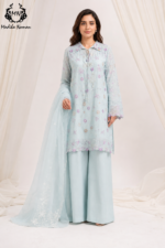 Floral Chikan Kari Suit - Image 6