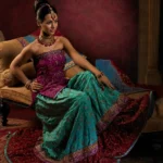 Bridal Magenta & Sea Green Gharara