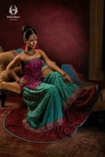 Bridal Magenta & Sea Green Gharara