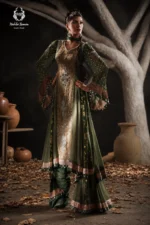 Bridal Olive Green Long Frock