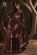 Bridal Plum & Pink Lehenga Choli Set
