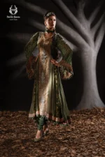 Bridal Olive Green Long Frock