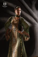 Bridal Olive Green Long Frock - Image 2