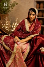 Bridal Maroon & Pink Lehenga Set