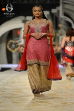 Runway Deep Pink & Gold Embellished Sharara Set